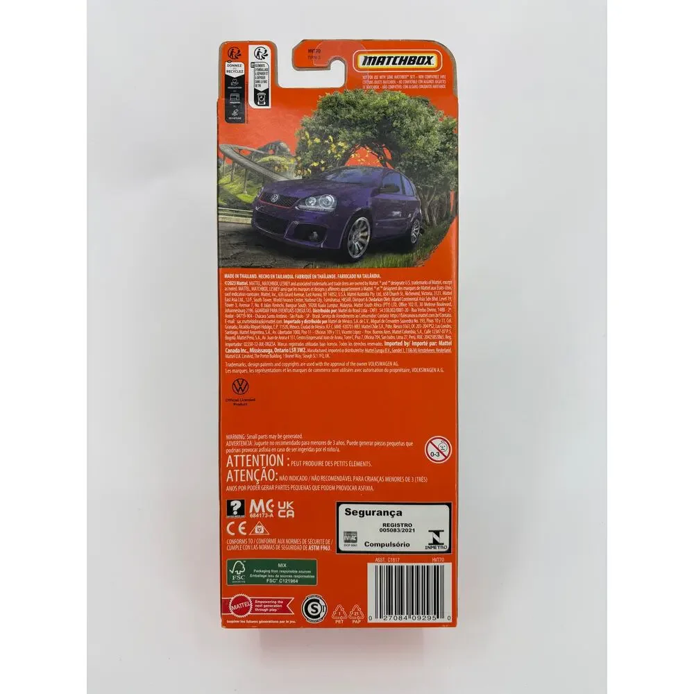 Matchbox Volkswagen 5 Pack. EV4, Golf GTi Karmann Gia, T2 Bus, Beetle 4x4